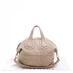 Pre Owned Givenchy Beige Croc Embossed Leather Medium Nightingale Tote