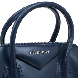 Pre Owned حقيبة جيفنشي أنتيغونا جلد أزرق داكن صغيرة