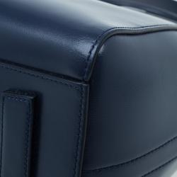 Pre Owned حقيبة جيفنشي أنتيغونا جلد أزرق داكن صغيرة