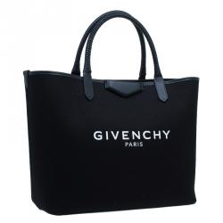 Pre Owned Givenchy Black Canvas large Antigona Shopper Tote