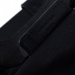 Pre Owned Givenchy Black Fabric Logo Print Hobo