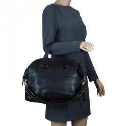 Pre Owned Givenchy Black Leather Medium Nightingale Tote