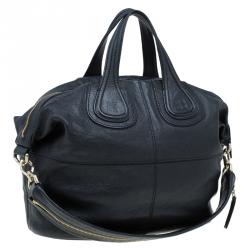 Pre Owned Givenchy Black Leather Medium Nightingale Tote