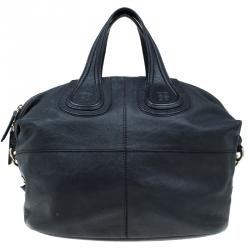 Pre Owned Givenchy Black Leather Medium Nightingale Tote