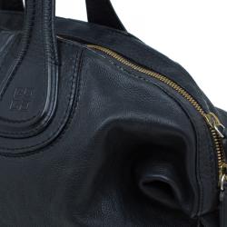 Pre Owned Givenchy Black Leather Medium Nightingale Tote