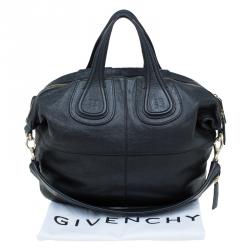Pre Owned Givenchy Black Leather Medium Nightingale Tote