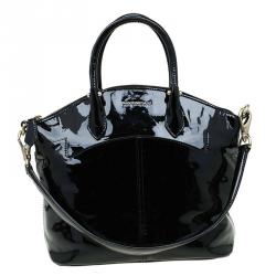 Givenchy Mini Pandora Glazed Black Patent Leather Shoulder Bag