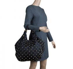 Pre Owned Givenchy Black Nylon Studded New Sacca Hobo
