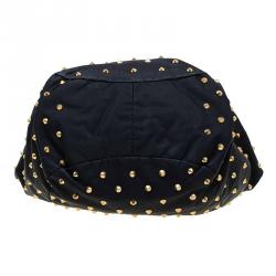 Pre Owned Givenchy Black Nylon Studded New Sacca Hobo