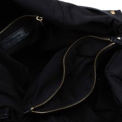 Pre Owned Givenchy Black Nylon Studded New Sacca Hobo