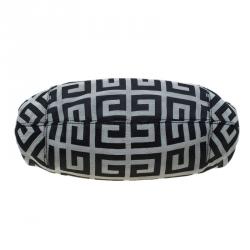 Pre Owned Givenchy Black/Grey Fabric Logo Print Hobo