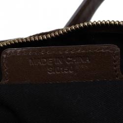 Givenchy Brown Canvas Jacquard Top Handle Bag
