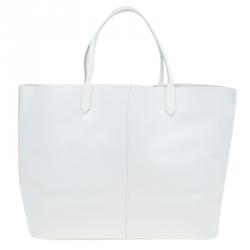 مملوكة مسبقًا Givenchy White Leather Large Antigona Shopping Tote