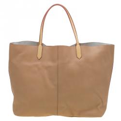 Pre Owned حقيبة يد جيفنشي شوبينغ انتيغونا كبيرة جلد بني فاتح