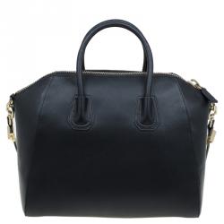 Pre Owned حقيبة جيفنشي انتيغونا متوسطة جلد سوداء