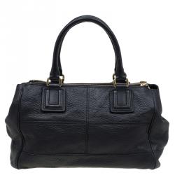 مملوكة مسبقًا حقيبة جيفنشي بوغاتي جلد حُبيبي سوداء