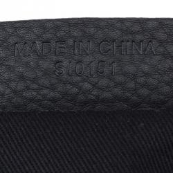 مملوكة مسبقًا حقيبة جيفنشي بوغاتي جلد حُبيبي سوداء