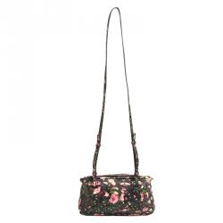 Givenchy Black Floral Leather Small Pandora Crossbody Bag Givenchy