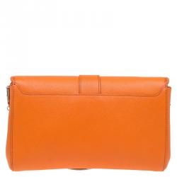 Pre Owned حقيبة كتف جيفنشي اوبسيديا جلد برتقالي