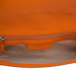 Pre Owned حقيبة كتف جيفنشي اوبسيديا جلد برتقالي