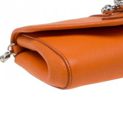 Pre Owned حقيبة كتف جيفنشي اوبسيديا جلد برتقالي