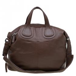 Pre Owned حقيبة يد جيفنشي نايتنيغيل كبيرة جلد بنية