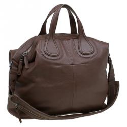 Pre Owned حقيبة يد جيفنشي نايتنيغيل كبيرة جلد بنية