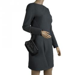 Pre Owned Givenchy Black Leather Pandora Wristlet Clutch