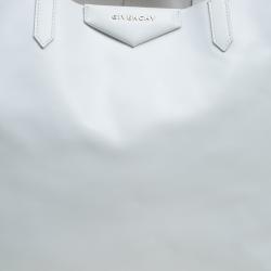 Pre Owned حقيبة يد جيفنشي انتيغونا شوبينغ كبيرة جلد بيضاء