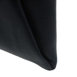 Pre Owned Givenchy Black Leather Medium Antigona Envelope Clutch
