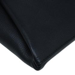 Pre Owned Givenchy Black Leather Medium Antigona Envelope Clutch