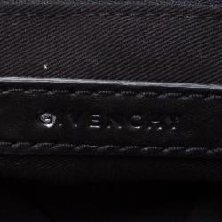 Pre Owned حقيبة يد جيفنشي نايتينغيل مرصعة متوسطة جلد ونايلون سوداء