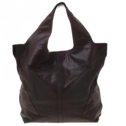 Pre Owned Givenchy Dark Brown Nappa Leather George V Tote