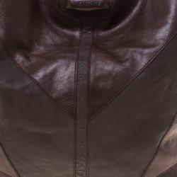 Pre Owned Givenchy Dark Brown Nappa Leather George V Tote