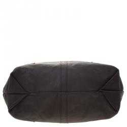 Pre Owned Givenchy Dark Brown Nappa Leather George V Tote