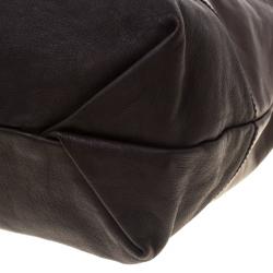 Pre Owned Givenchy Dark Brown Nappa Leather George V Tote