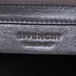 Pre Owned Givenchy Grey/Beige Croc and Lizard Embossed Leather Obsedia Shoulder Bag