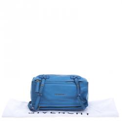 Pre Owned Givenchy Blue Leather Pandora Messenger Bag