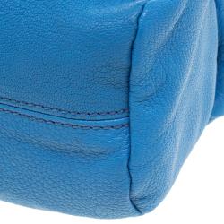 Pre Owned Givenchy Blue Leather Pandora Messenger Bag