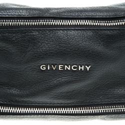 مملوكة مسبقًا Givenchy Black Leather Pandora Wristlet Clutch