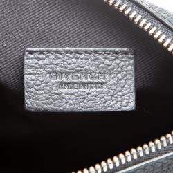 مملوكة مسبقًا Givenchy Black Leather Pandora Wristlet Clutch
