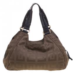 Pre Owned Givenchy Fatigue Green Fabric Hobo