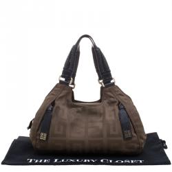 Pre Owned Givenchy Fatigue Green Fabric Hobo