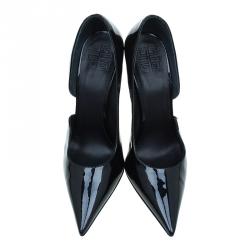 Pre Owned Givenchy Black Patent D'orsay Pumps Size 40