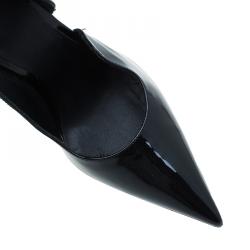 Pre Owned Givenchy Black Patent D'orsay Pumps Size 40