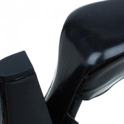 Pre Owned Givenchy Black Patent D'orsay Pumps Size 40