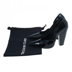 Pre Owned Givenchy Black Patent D'orsay Pumps Size 40