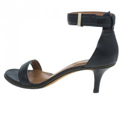Givenchy Black Leather Nadia Ankle Strap Sandals Size 37