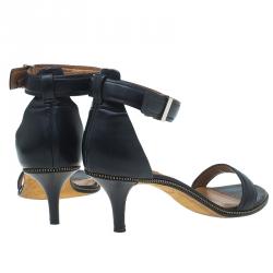Givenchy Black Leather Nadia Ankle Strap Sandals Size 37