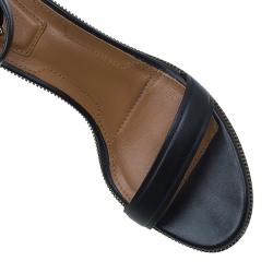 Givenchy Black Leather Nadia Ankle Strap Sandals Size 37